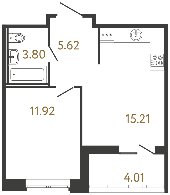 2 ккв (Евро) 36,6 м²