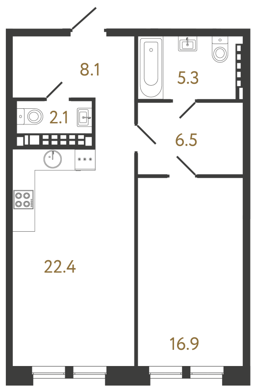 2 ккв (Евро) 61,3 м²