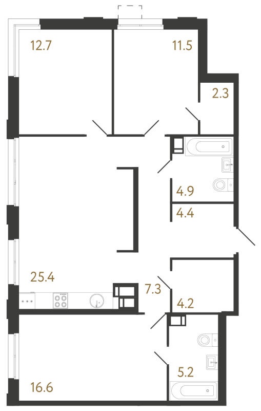 4 ккв (Евро) 94,5 м²