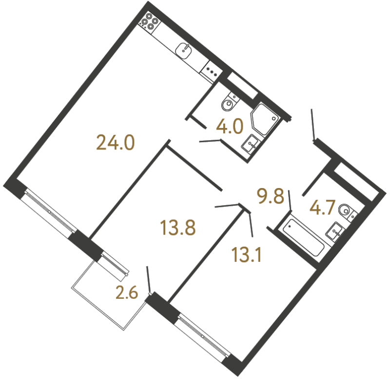 3 ккв (Евро) 69,4 м²