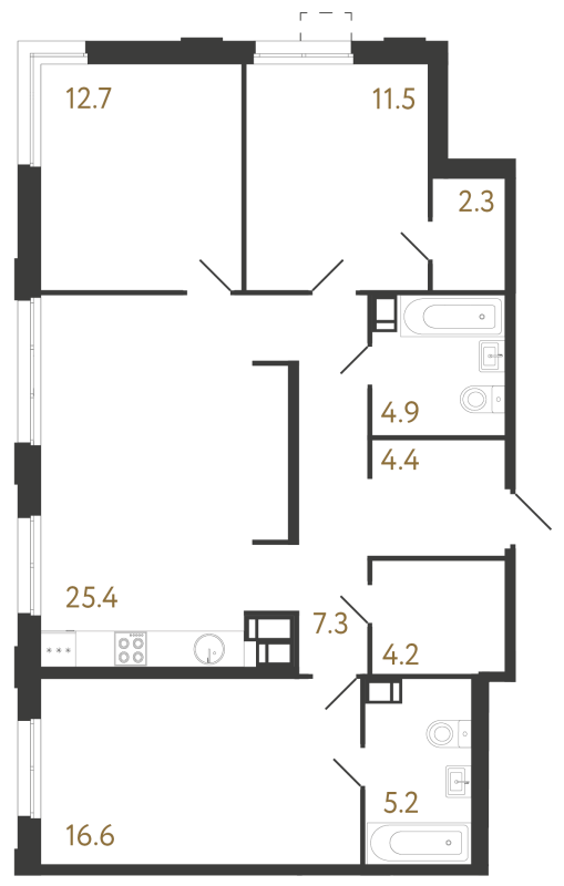 4 ккв (Евро) 94,5 м²