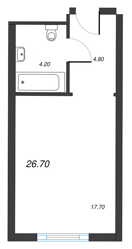 Студия 25,9 м²