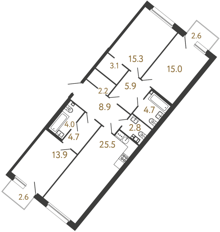 4 ккв (Евро) 106 м²