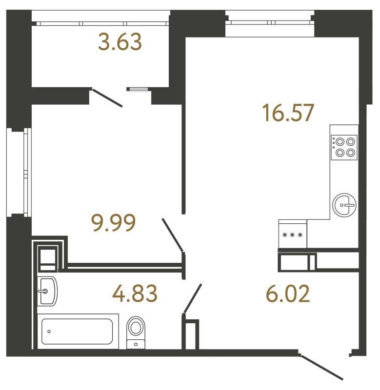 2 ккв (Евро) 37,4 м²