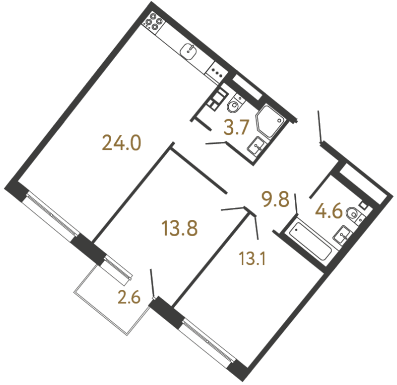 3 ккв (Евро) 69 м²