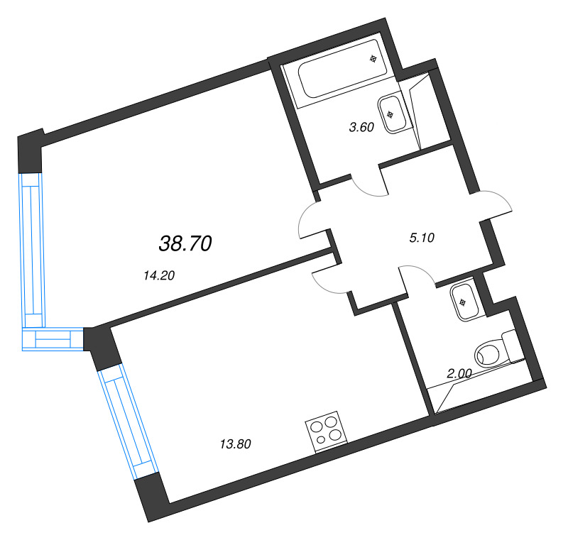 1 ккв 37,2 м²