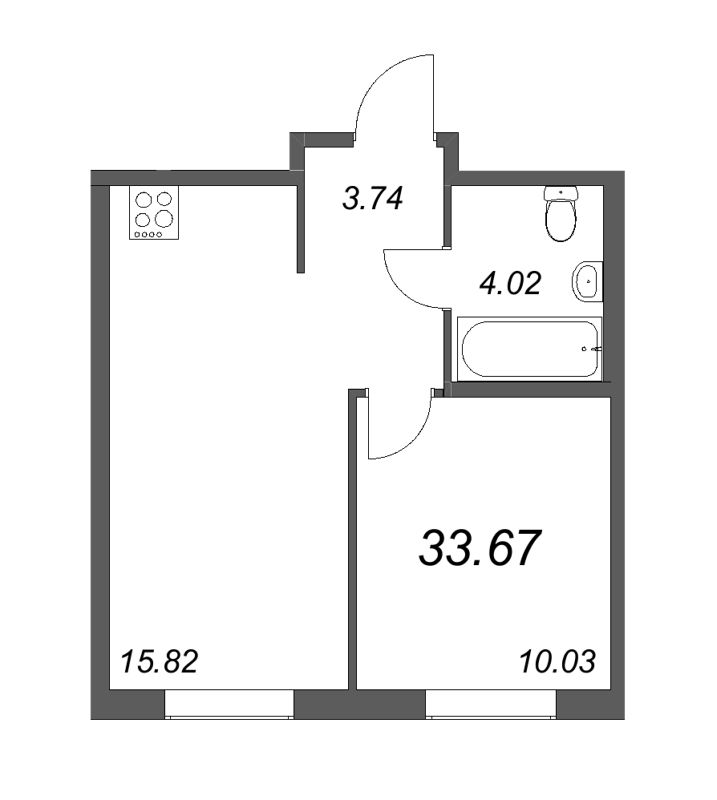 2 ккв (Евро) 33,7 м²