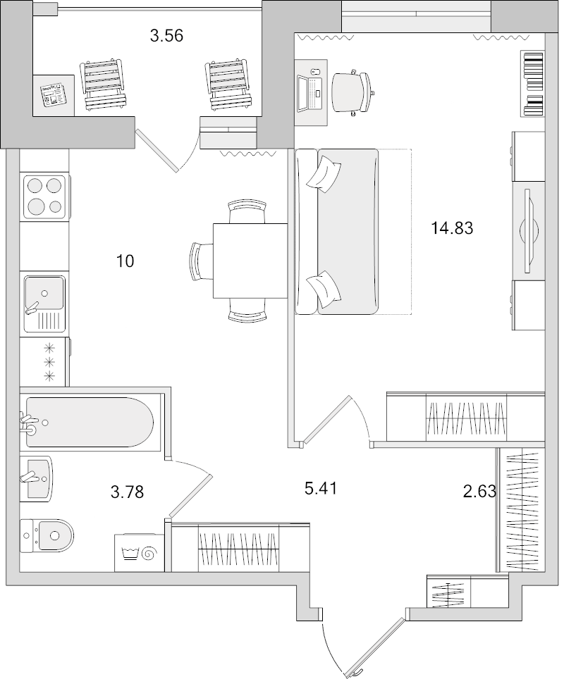 1 ккв 40,2 м²