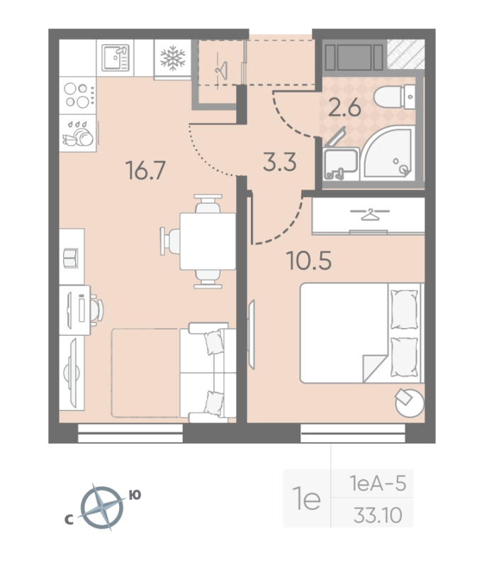 2 ккв (Евро) 33,1 м²