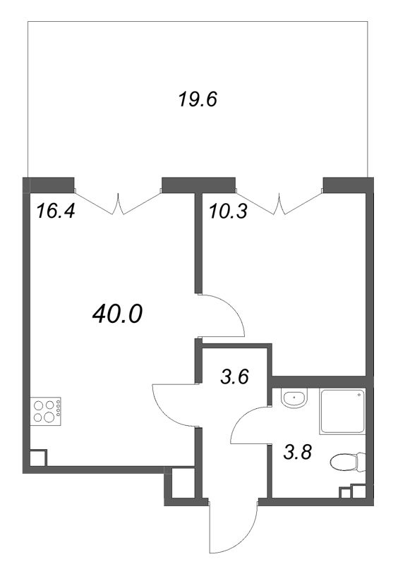 2 ккв (Евро) 40 м²