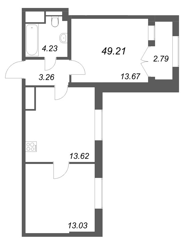 2 ккв 49,2 м²