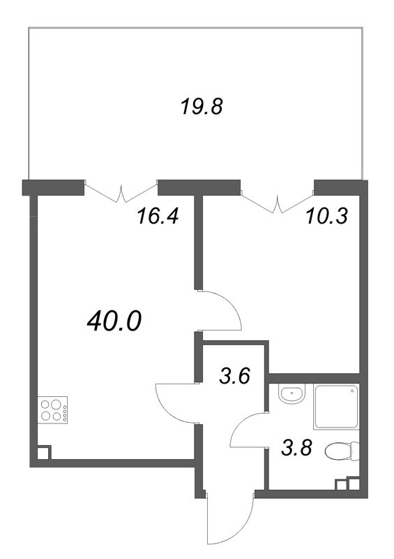 2 ккв (Евро) 40 м²