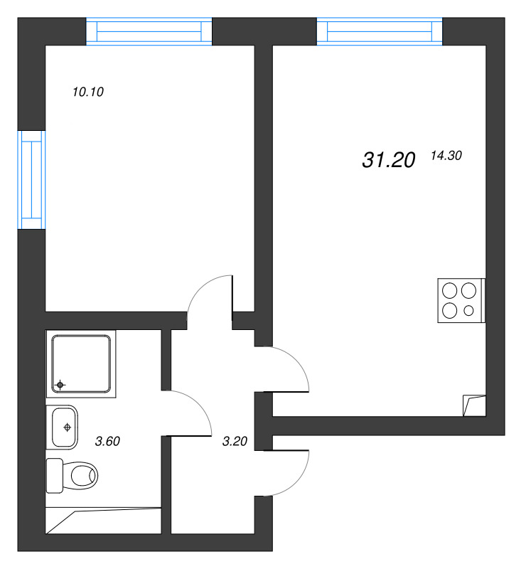 1 ккв 31,2 м²