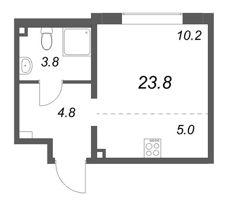 Студия 23,8 м²