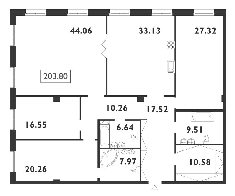 5 ккв (Евро) 204 м²