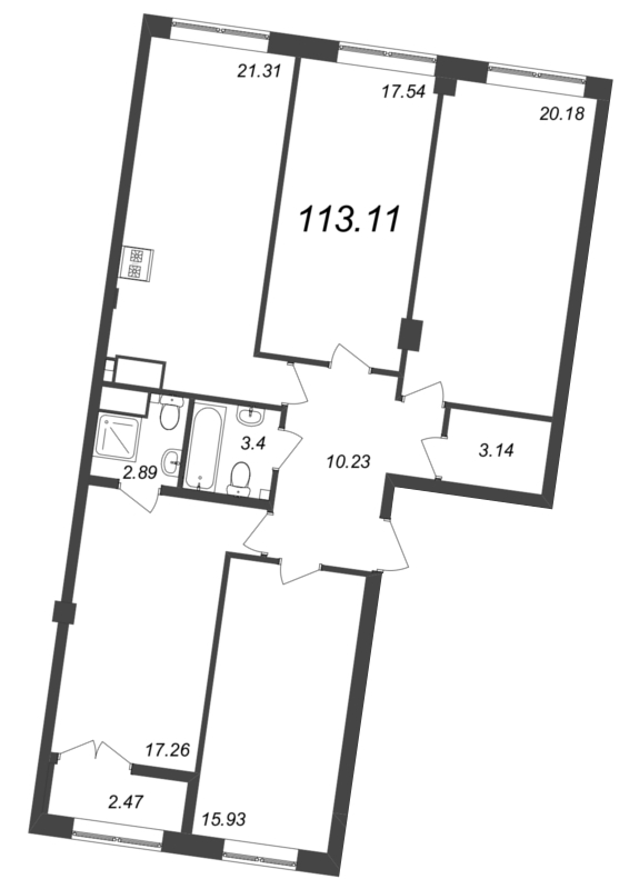 5 ккв (Евро) 116,8 м²