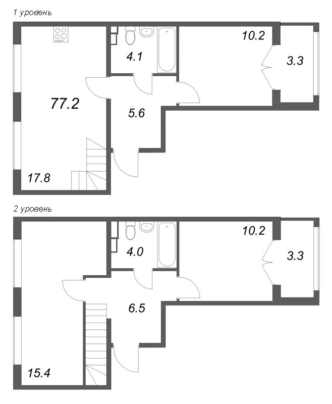 4 ккв (Евро) 77,2 м²