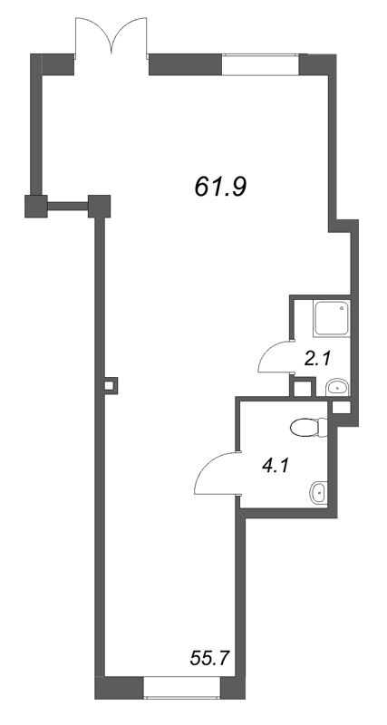 К. пом 62,6 м²