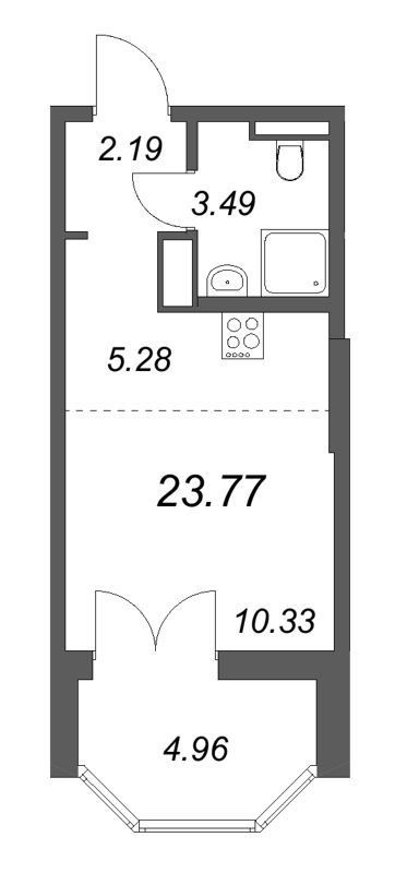 Студия 23,8 м²