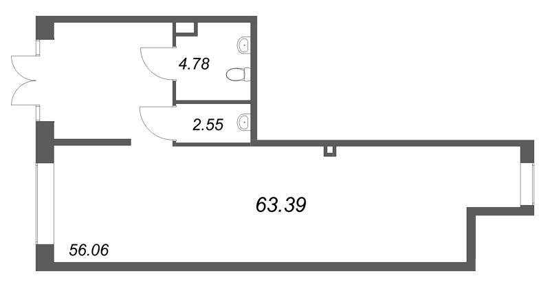 К. пом 63,4 м²