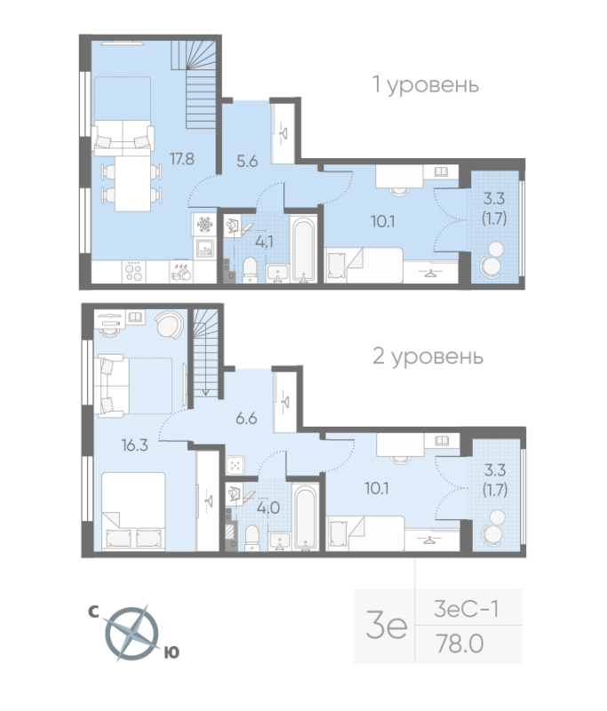 4 ккв (Евро) 78,5 м²