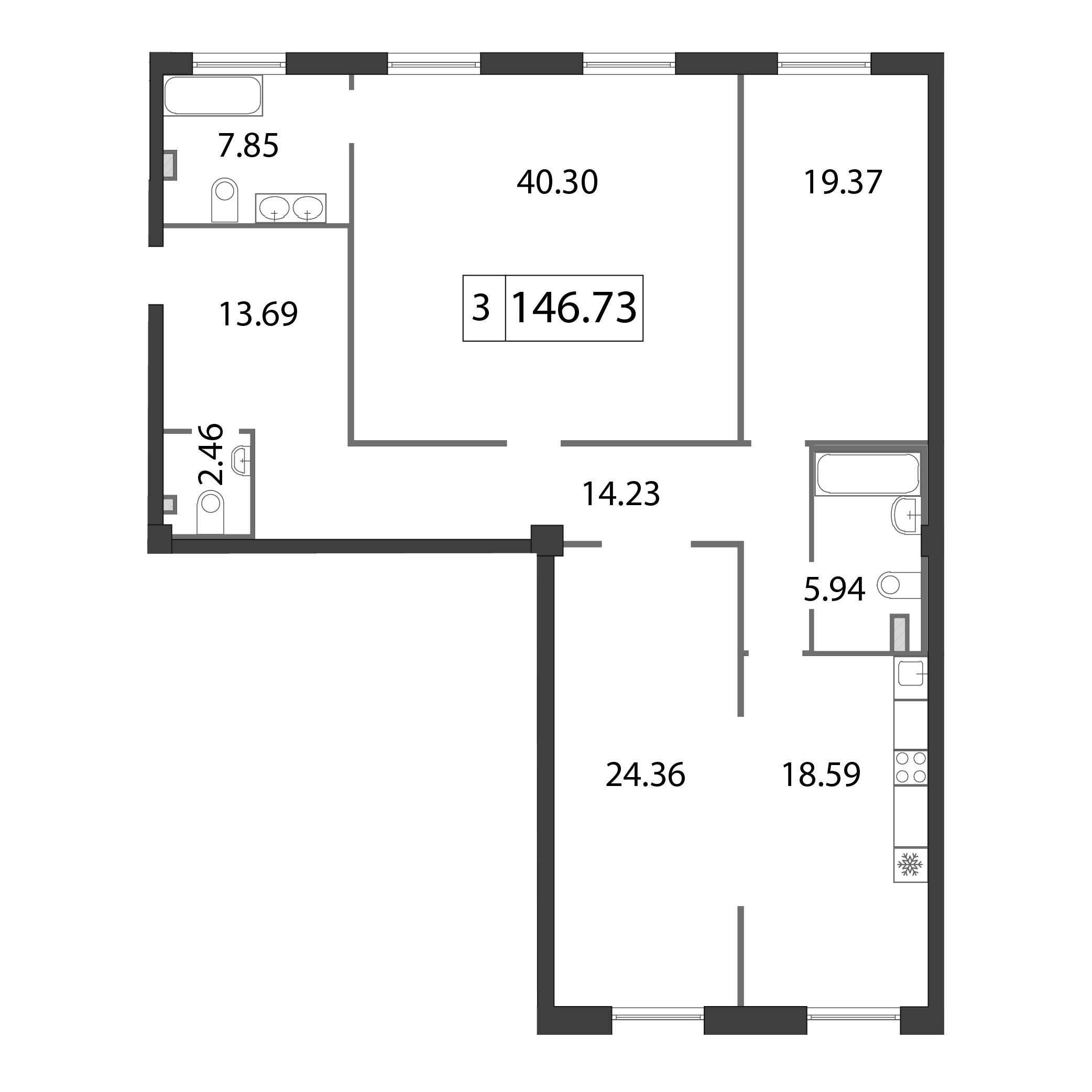 4 ккв (Евро) 147 м²