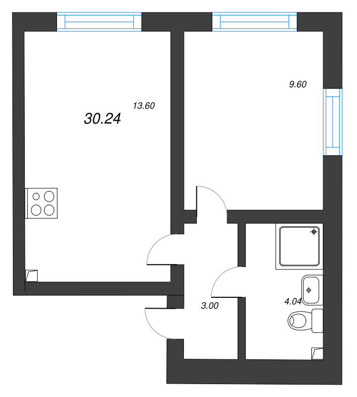 1 ккв 30,2 м²