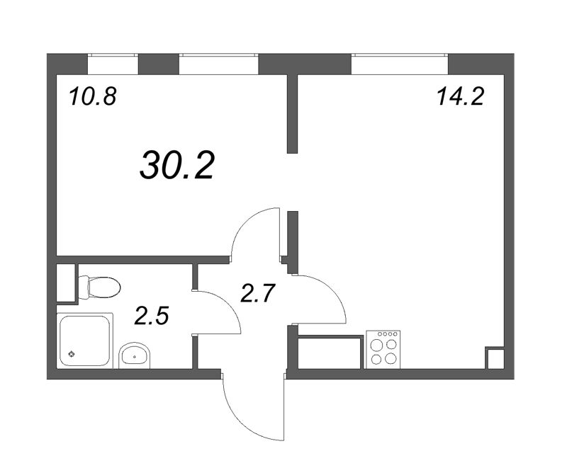 1 ккв 30,3 м²