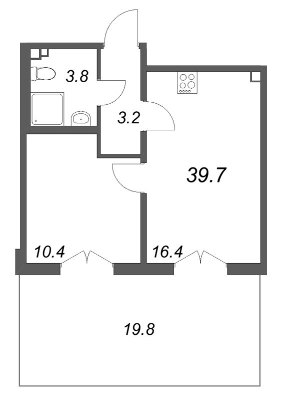 2 ккв (Евро) 39,7 м²