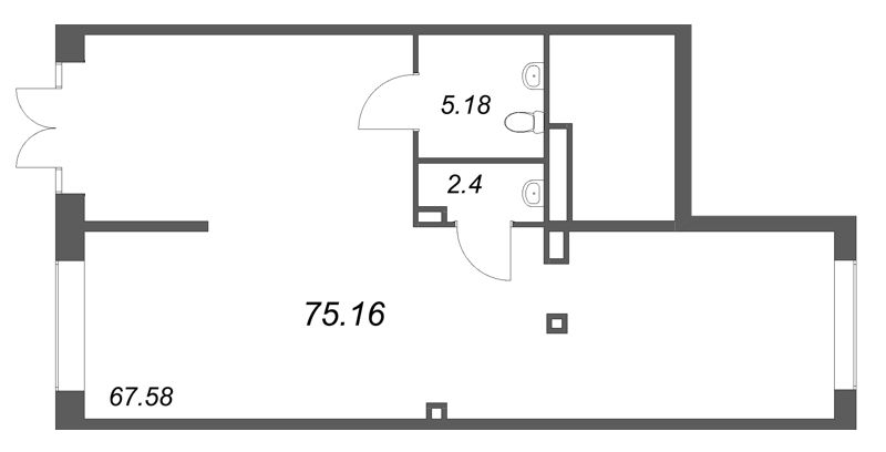 К. пом 75,2 м²