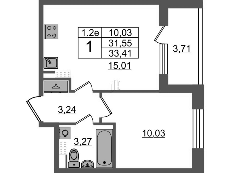 2 ккв (Евро) 31,6 м²