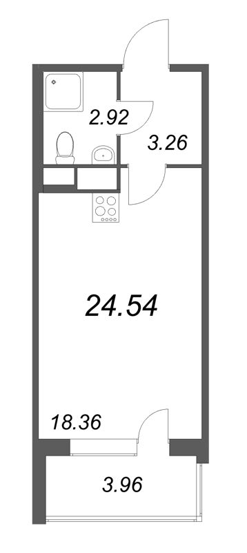 Студия 24,2 м²