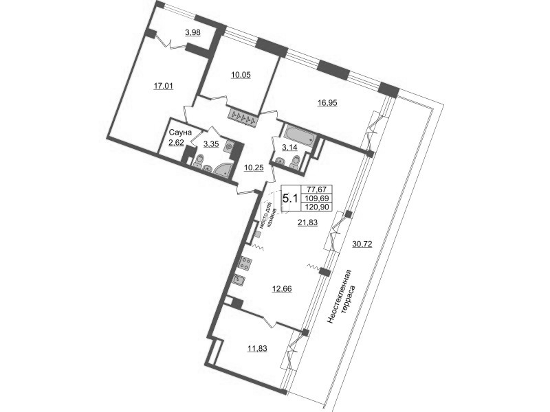 5 ккв (Евро) 109,8 м²