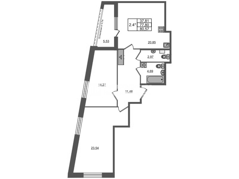 3 ккв (Евро) 75,3 м²