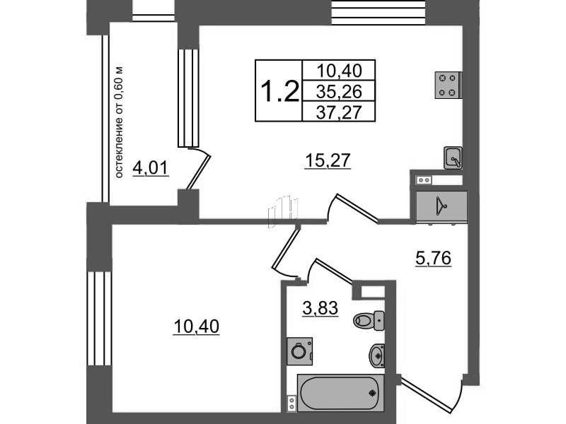 2 ккв (Евро) 35,3 м²