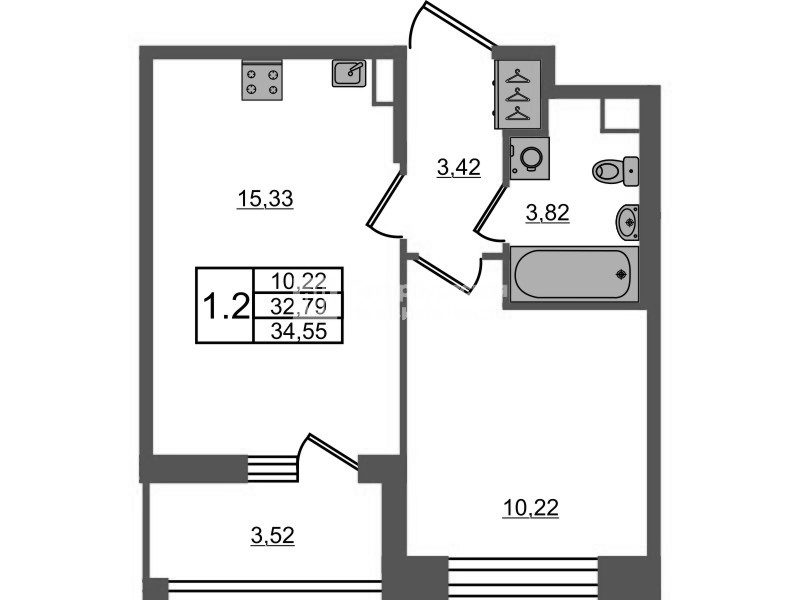 2 ккв (Евро) 32,8 м²