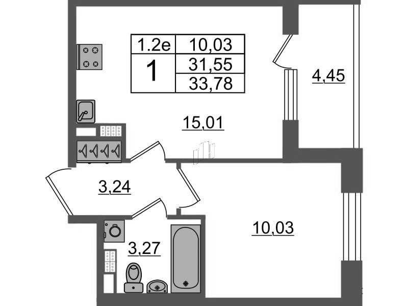 2 ккв (Евро) 31,6 м²