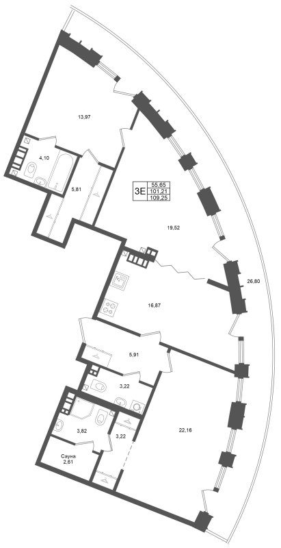 4 ккв (Евро) 101,2 м²