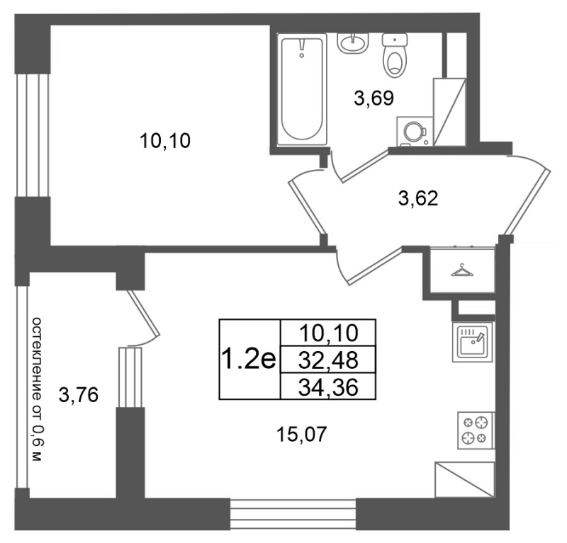 2 ккв (Евро) 32,5 м²