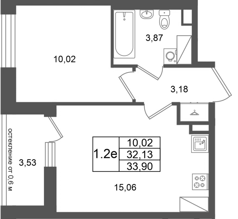 2 ккв (Евро) 32,1 м²