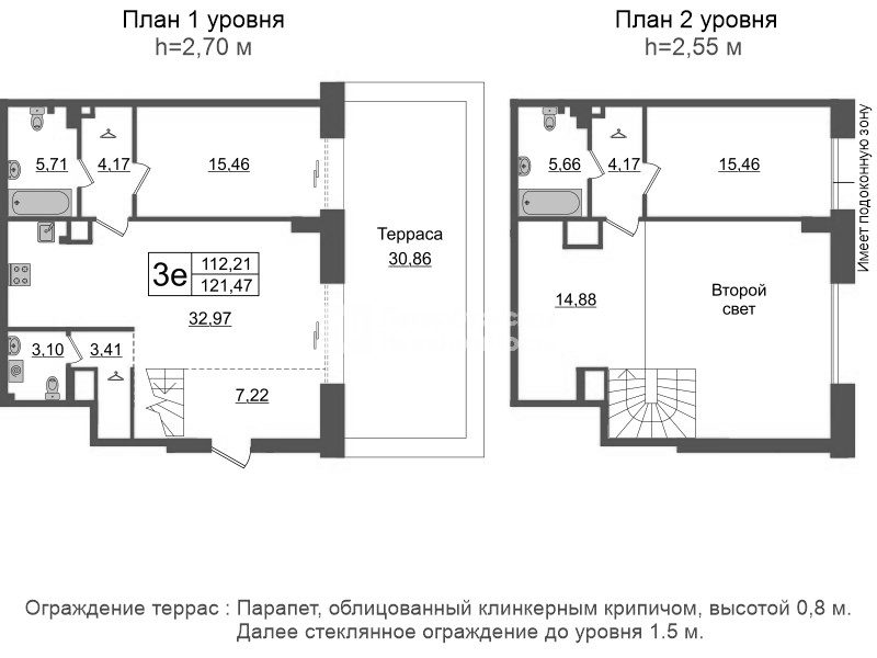 3 ккв (Евро) 112,2 м²