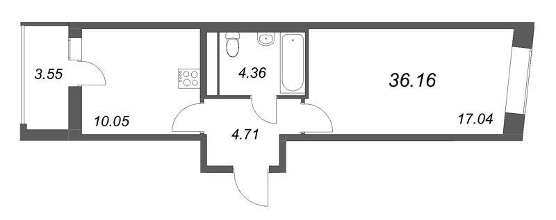 1 ккв 36,2 м²