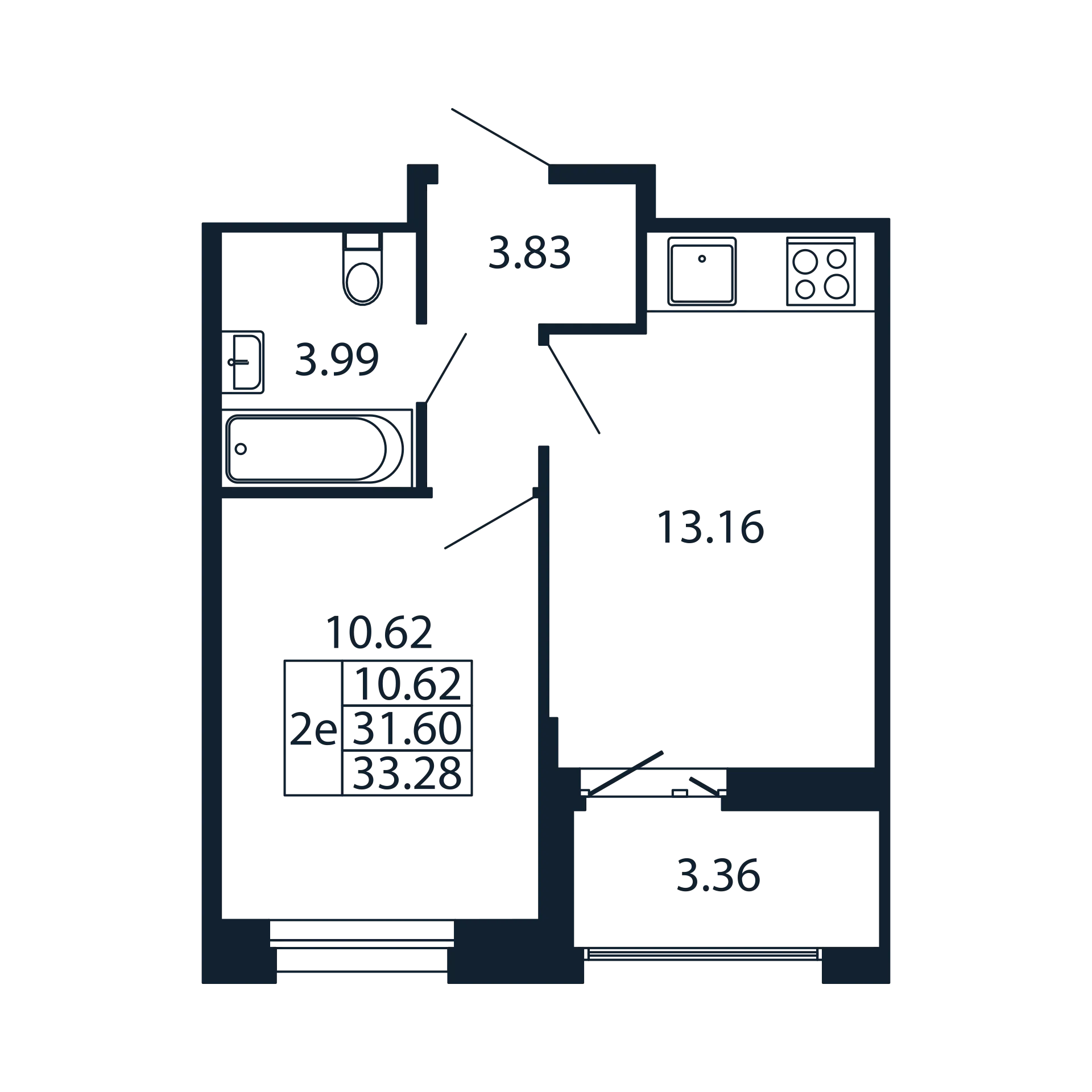 1 ккв 31,6 м²