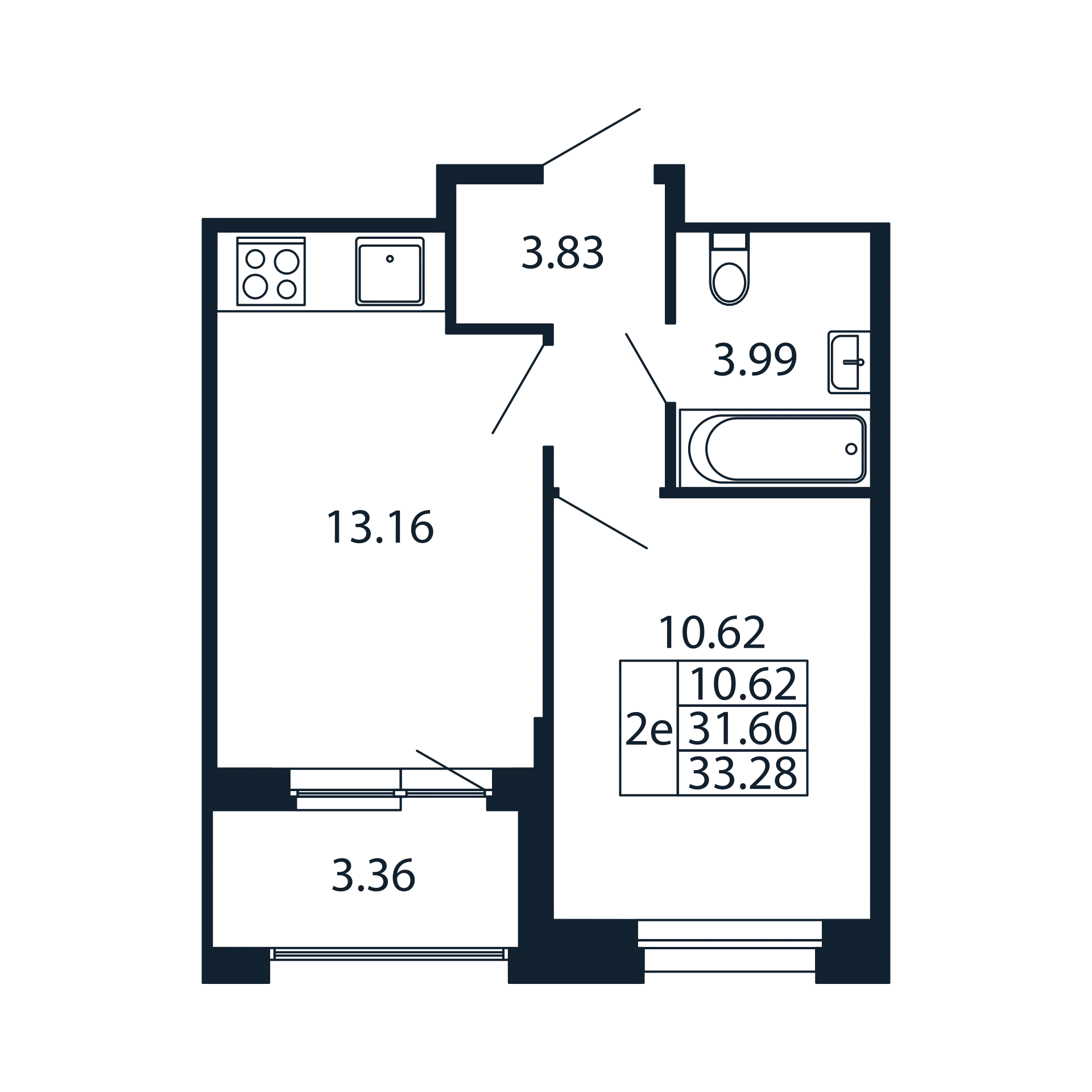 1 ккв 31,6 м²