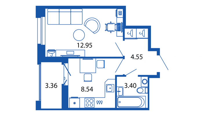 1 ккв 29,4 м²