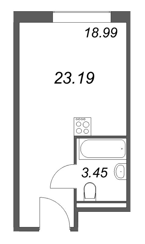 Студия 23,2 м²