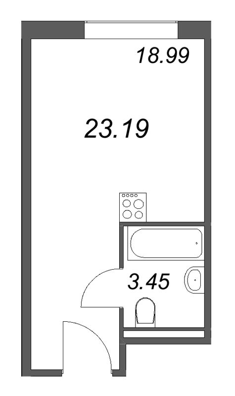 Студия 23,2 м²