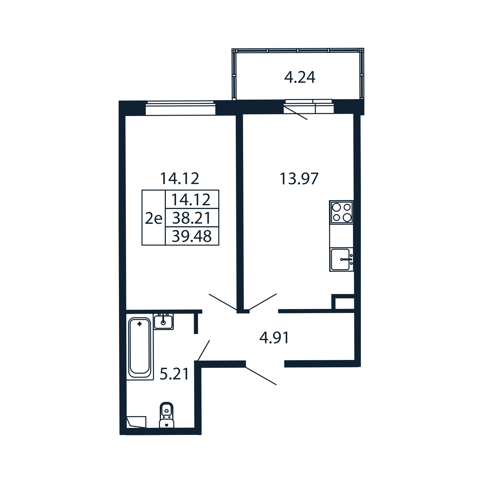1 ккв 38,2 м²
