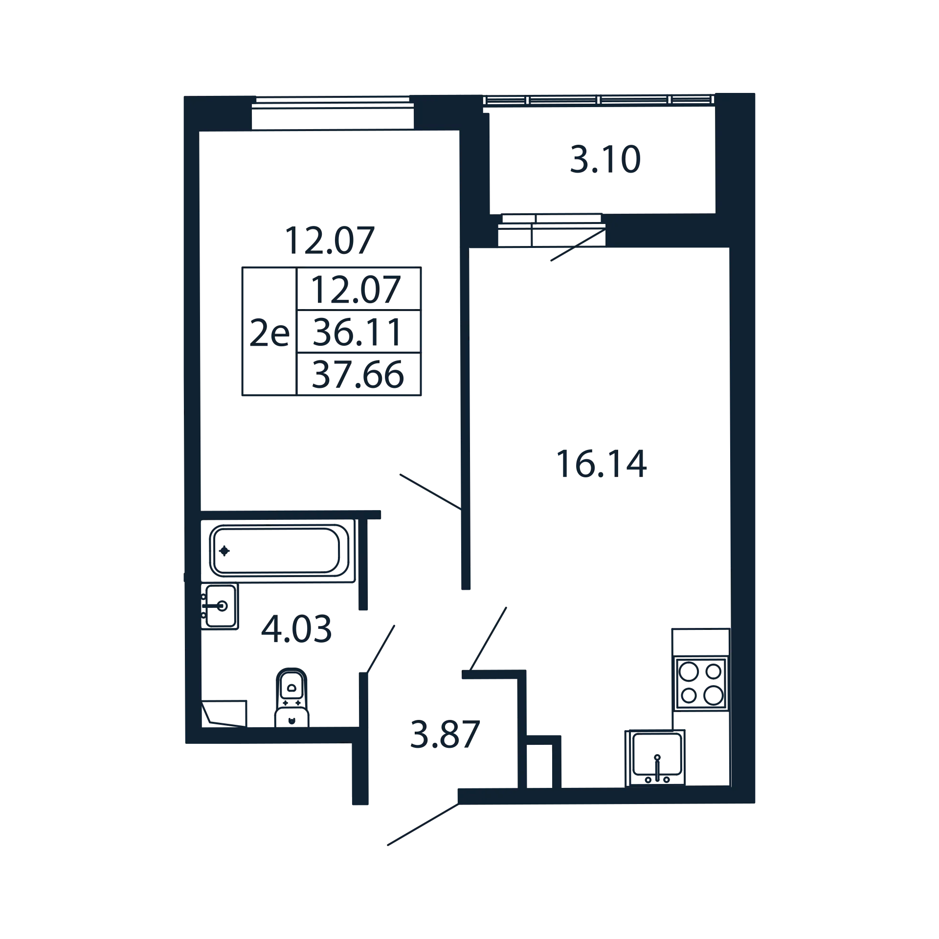 2 ккв (Евро) 36,1 м²