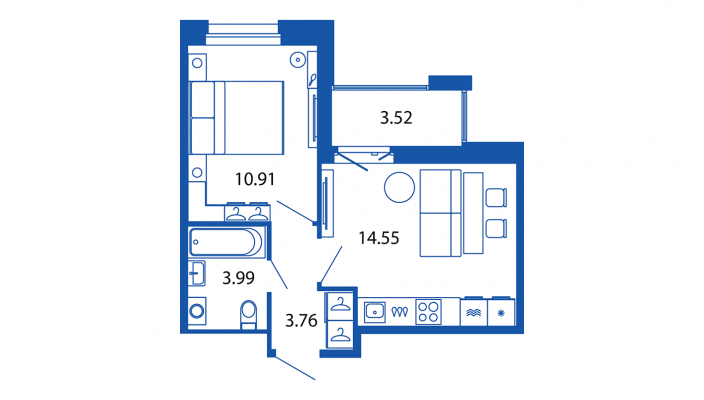 1 ккв 33,2 м²